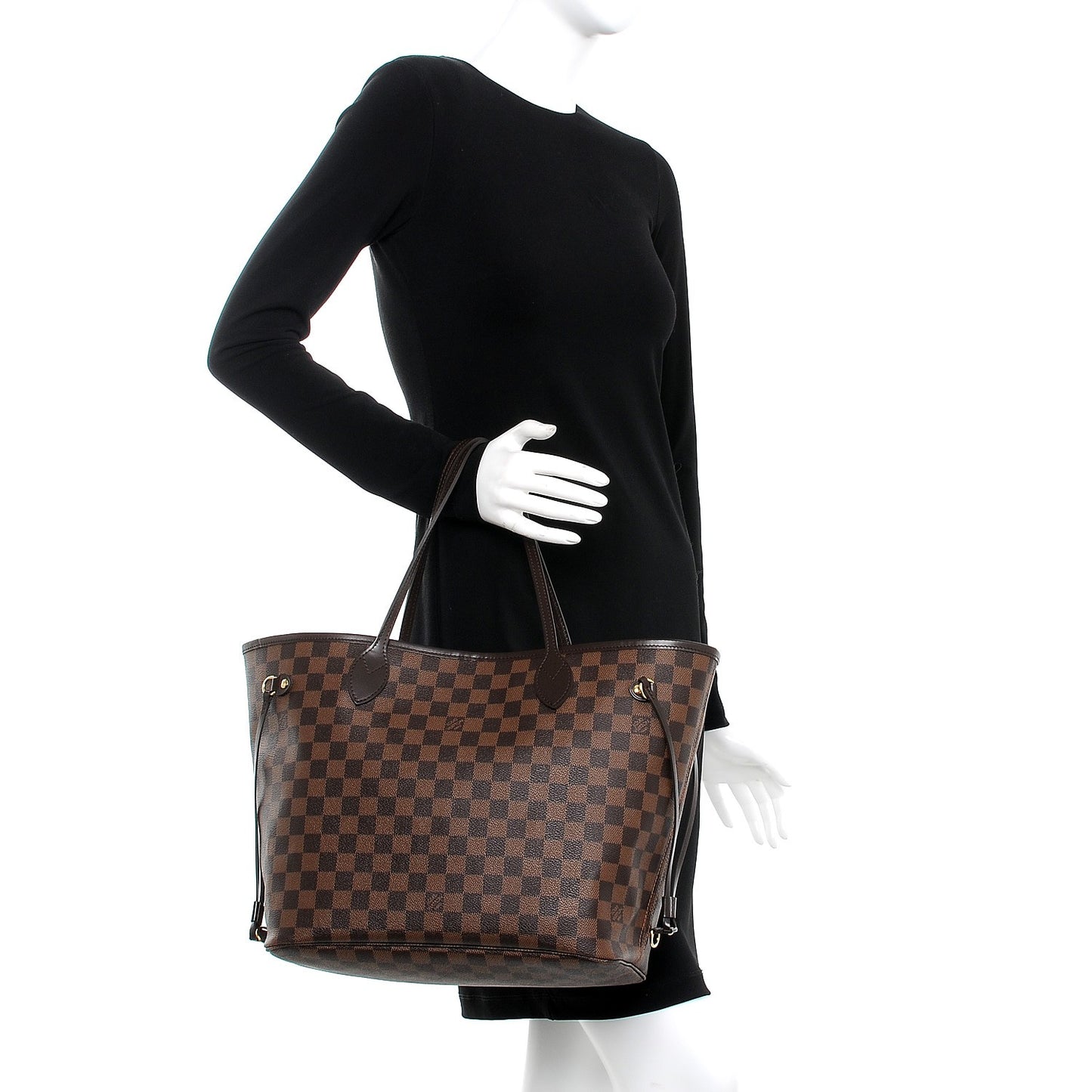 Damier Ebene Neo Neverfull MM Rose Ballerine