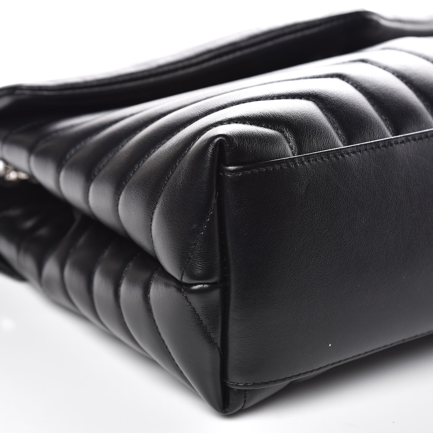 Saint Laurent Calfskin Y Quilted Monogram Medium Loulou Chain Satchel Black 9 of 11