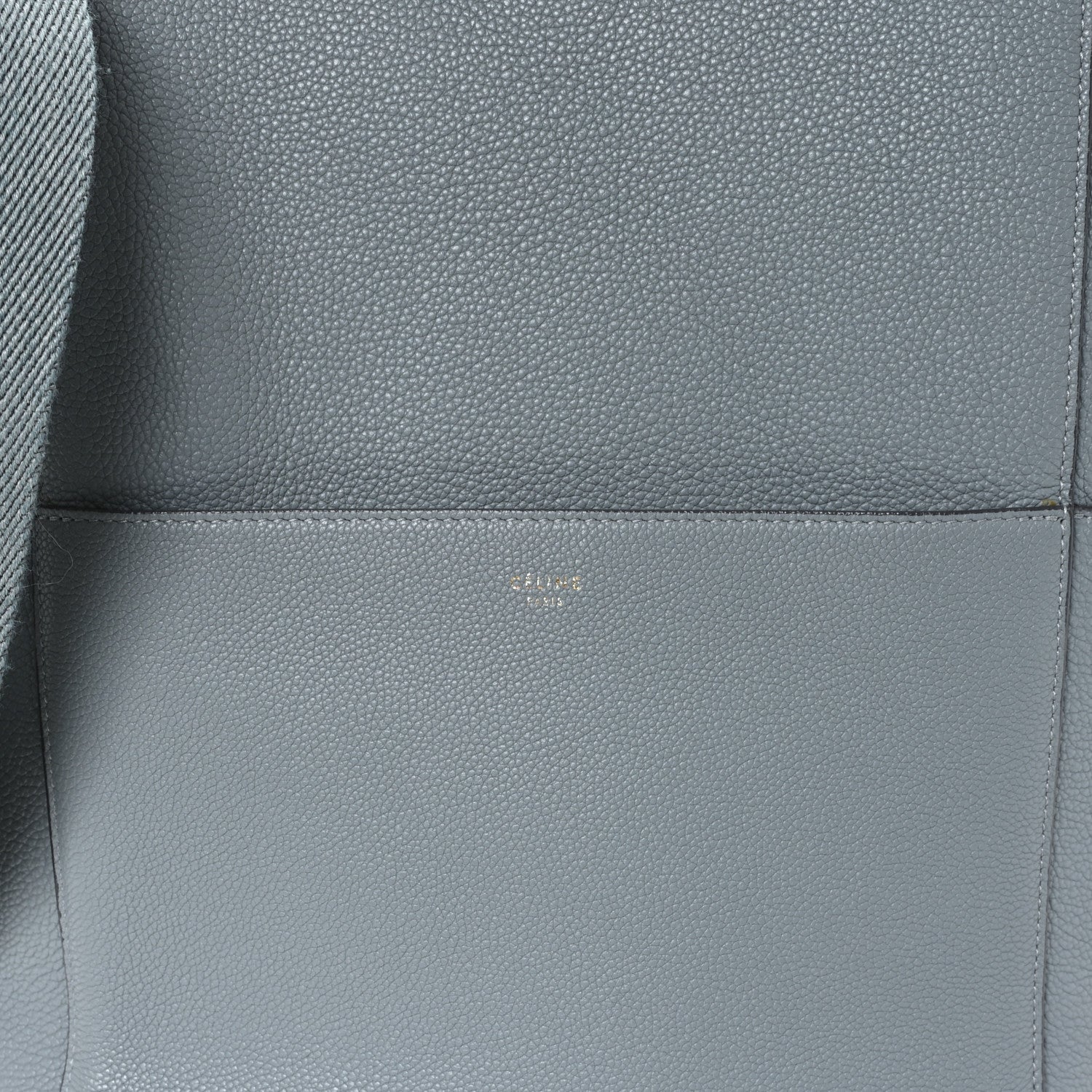 Celine Soft Grained Calfskin Sangle Bucket Bag Storm 7 of 11