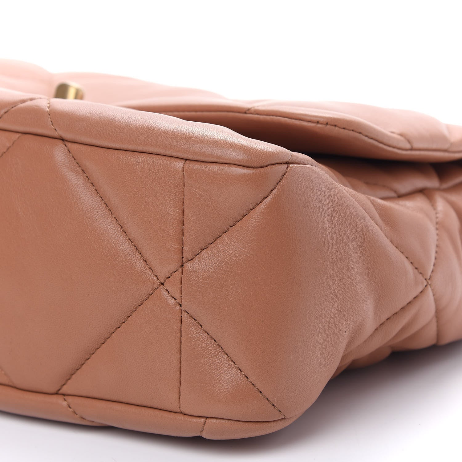 Chanel Lambskin Quilted Large Chanel 19 Flap Brown 9 of 9