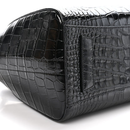 Givenchy Calfskin Crocodile Embossed Small Antigona Black 9 of 10