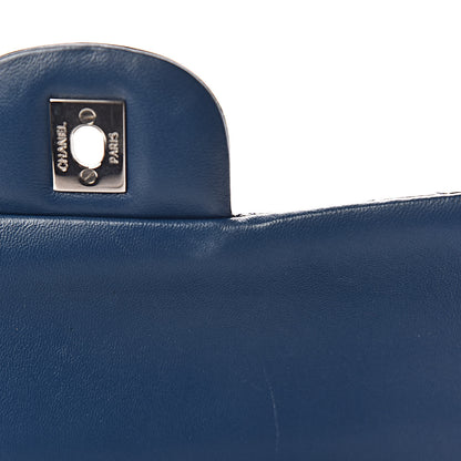 Chanel Patent Quilted Jumbo Double Flap Navy 16 of 18
