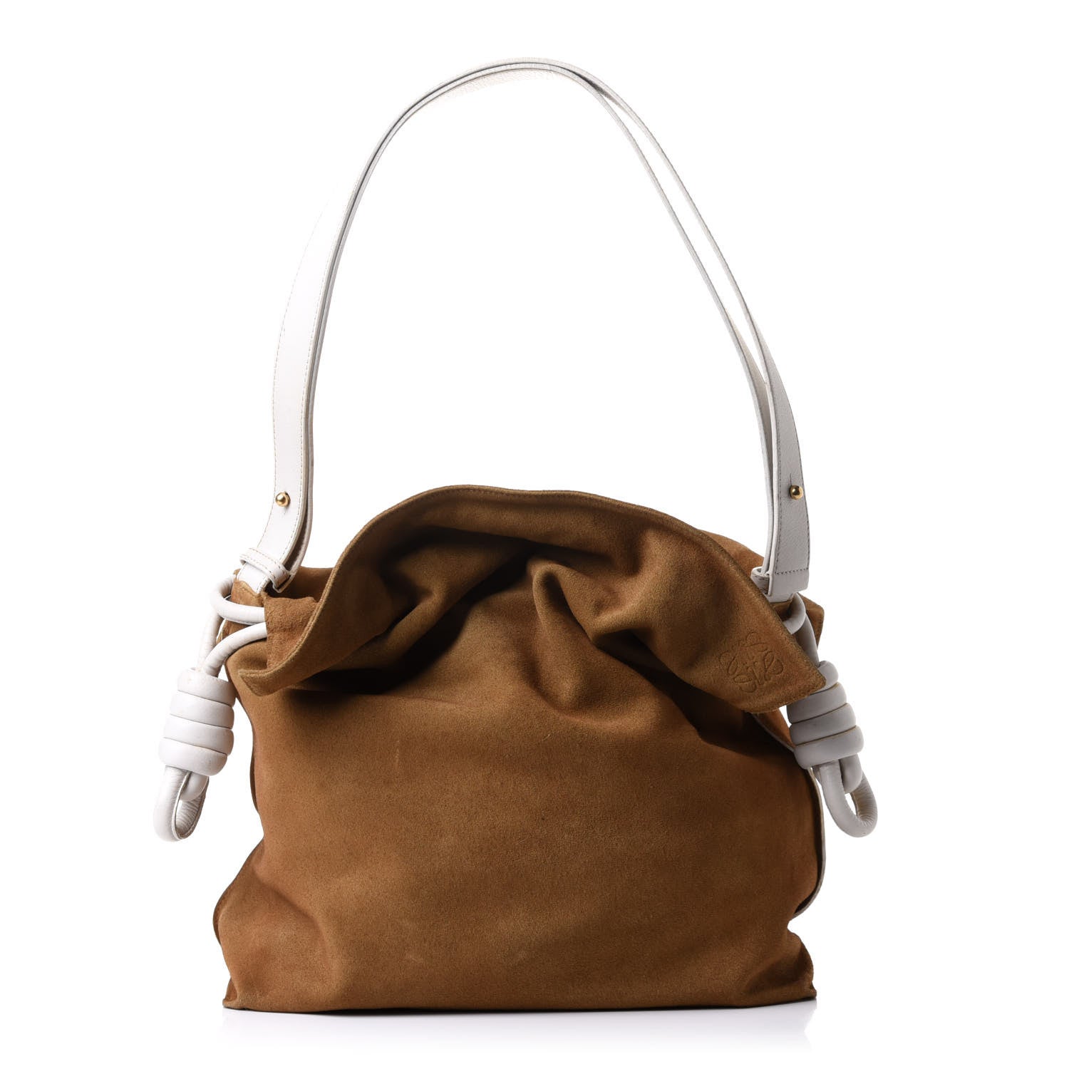 Loewe Suede Flamenco Knot Bag Caramel 1 of 11