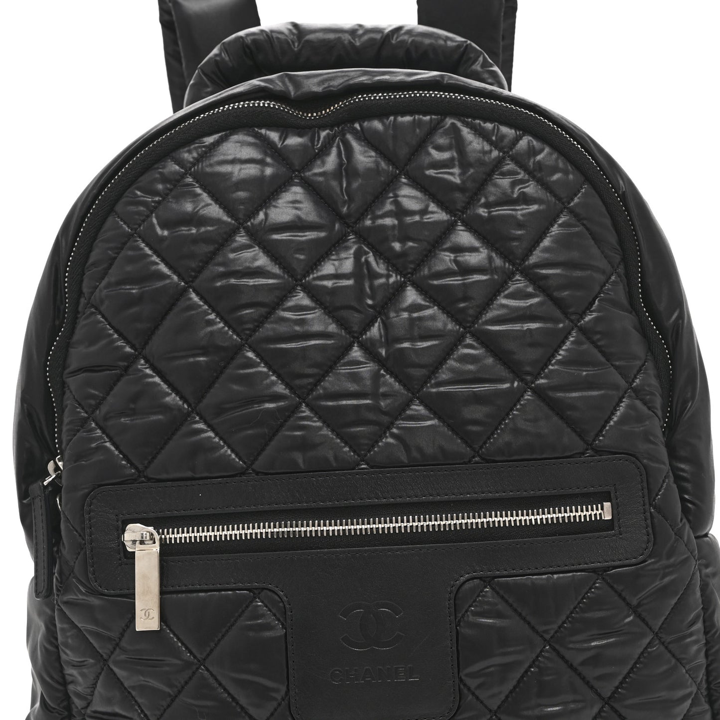 Nylon Quilted Coco Cocoon Backpack Black