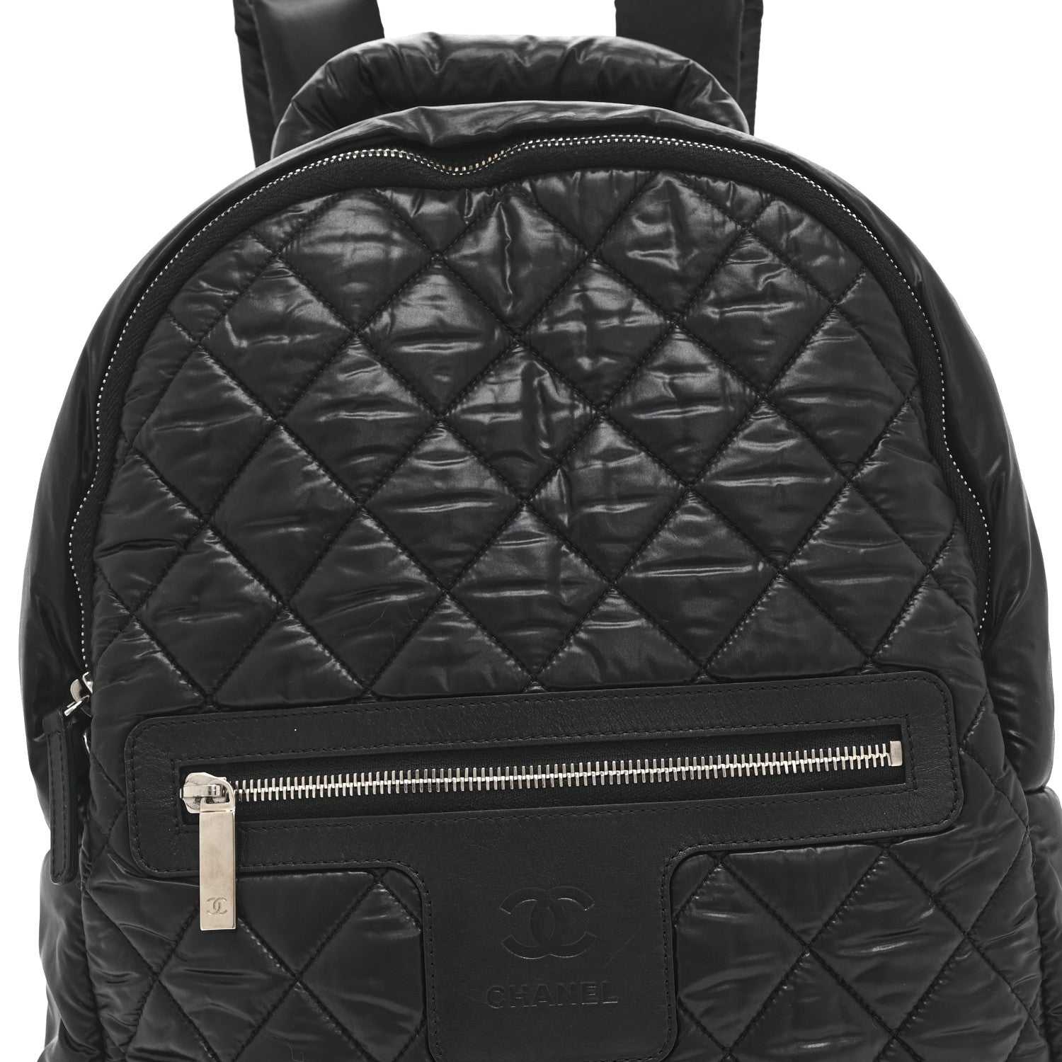 Chanel Nylon Quilted Coco Cocoon Backpack Black 8 of 11