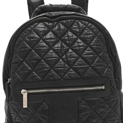 Chanel Nylon Quilted Coco Cocoon Backpack Black 8 of 11