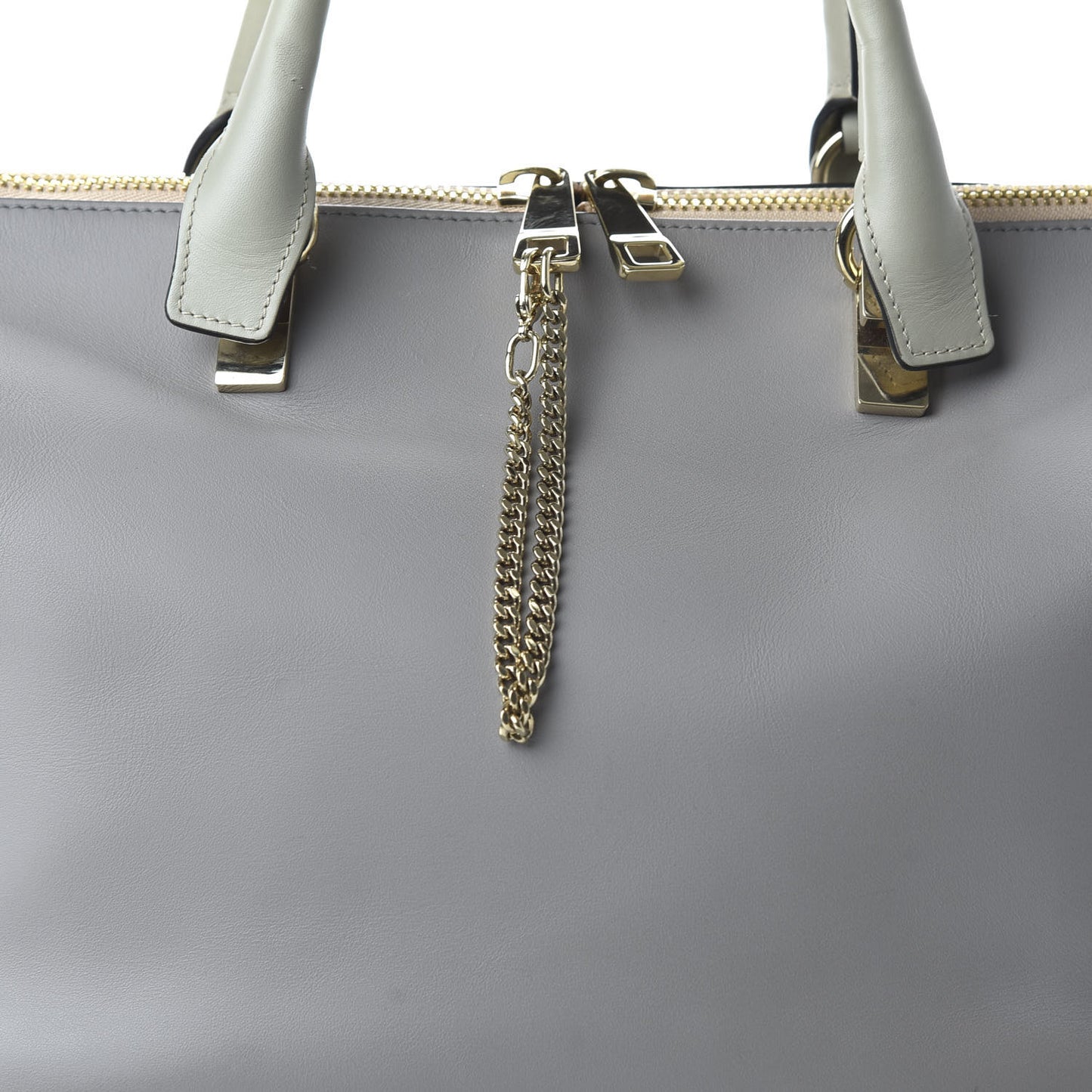 Smooth Calfskin Small Baylee Tote Marshmallow Cashmere Grey