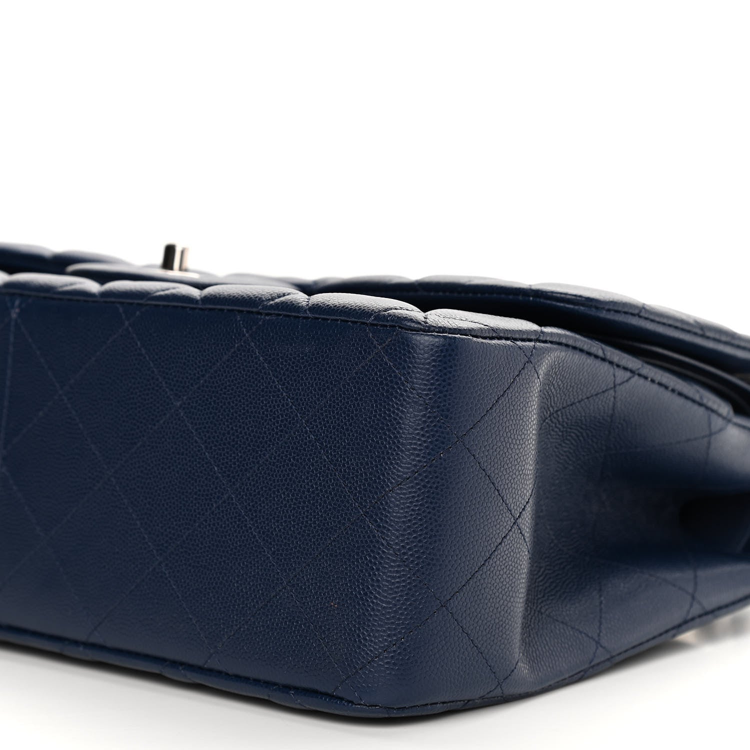 Chanel Caviar Quilted Jumbo Double Flap Navy 10 of 11