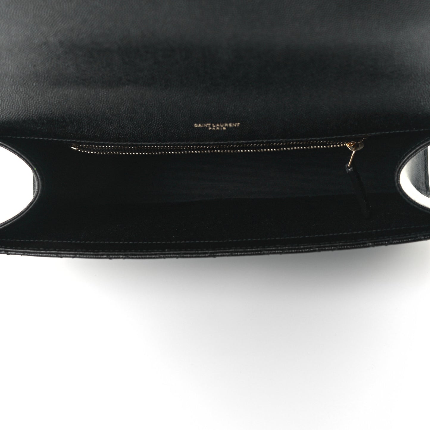 Grain De Poudre Textured Mixed Matelasse Large Triquilt Monogram Satchel Black