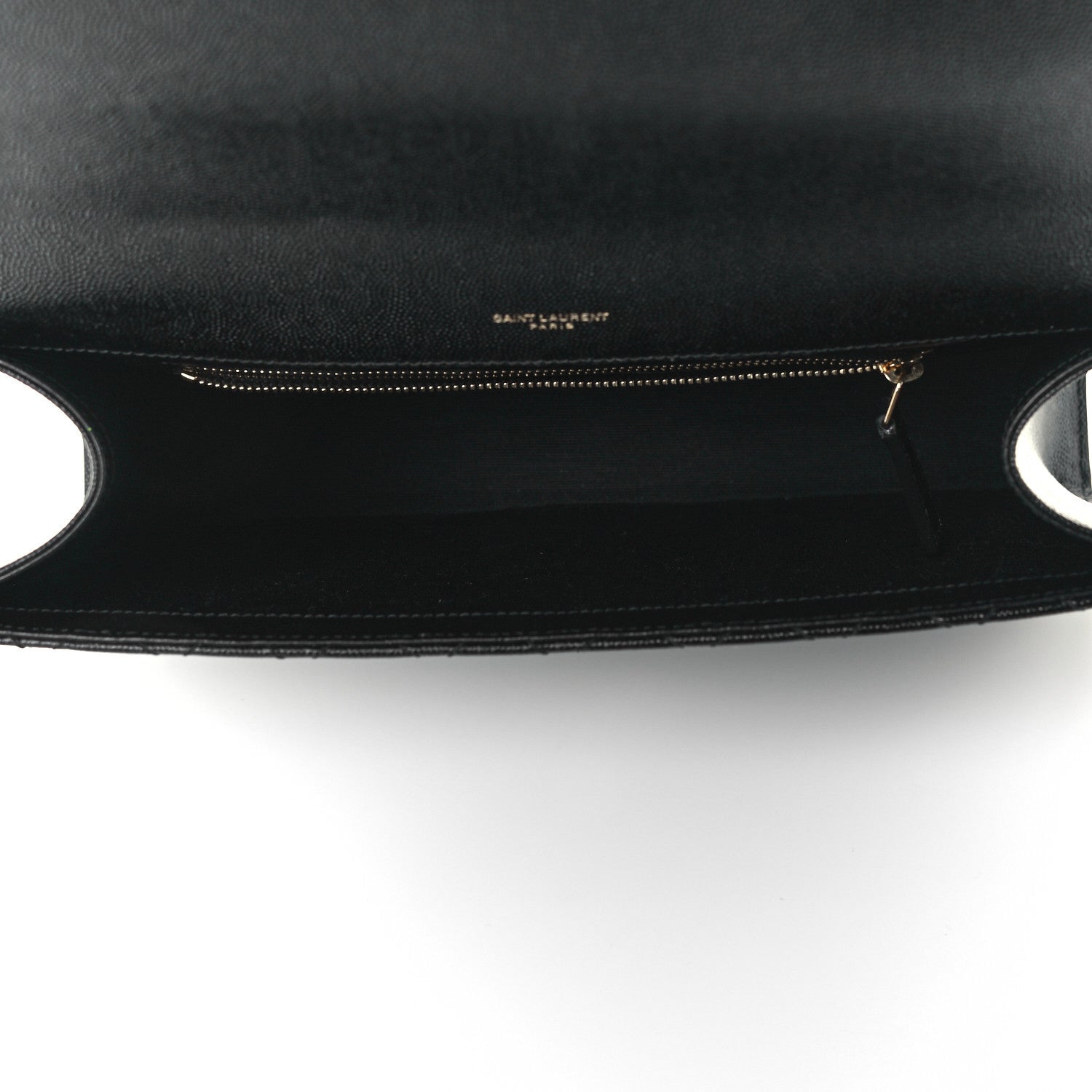 Saint Laurent Grain De Poudre Textured Mixed Matelasse Large Triquilt Monogram Satchel Black 5 of 11