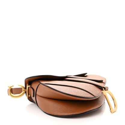 Christian Dior Grained Calfskin Saddle Bag Camello 4 of 11