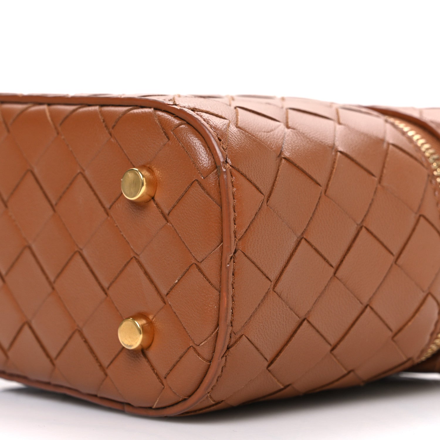 本日限定セール 早い者勝ち！BOTTEGA VENETA ケース ブラウン Bottega Veneta Nappa Intrecciato Small Vanity Case Wood 1790624