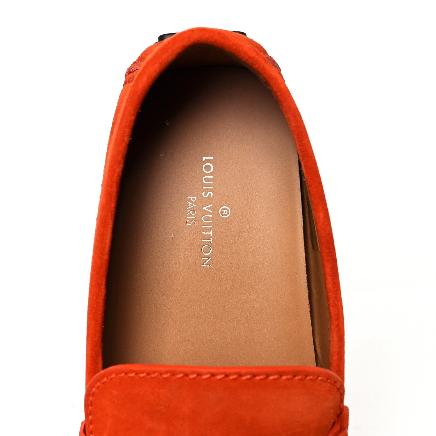 Louis Vuitton Suede Porto Vecchio Moccasin Loafers 7.5 Orange 8 of 10
