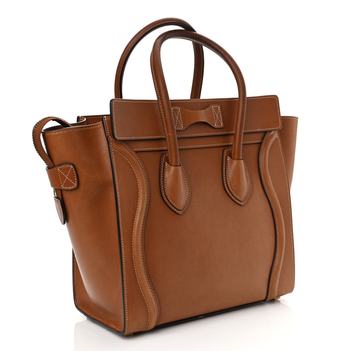 Natural Calfskin Micro Luggage Tan