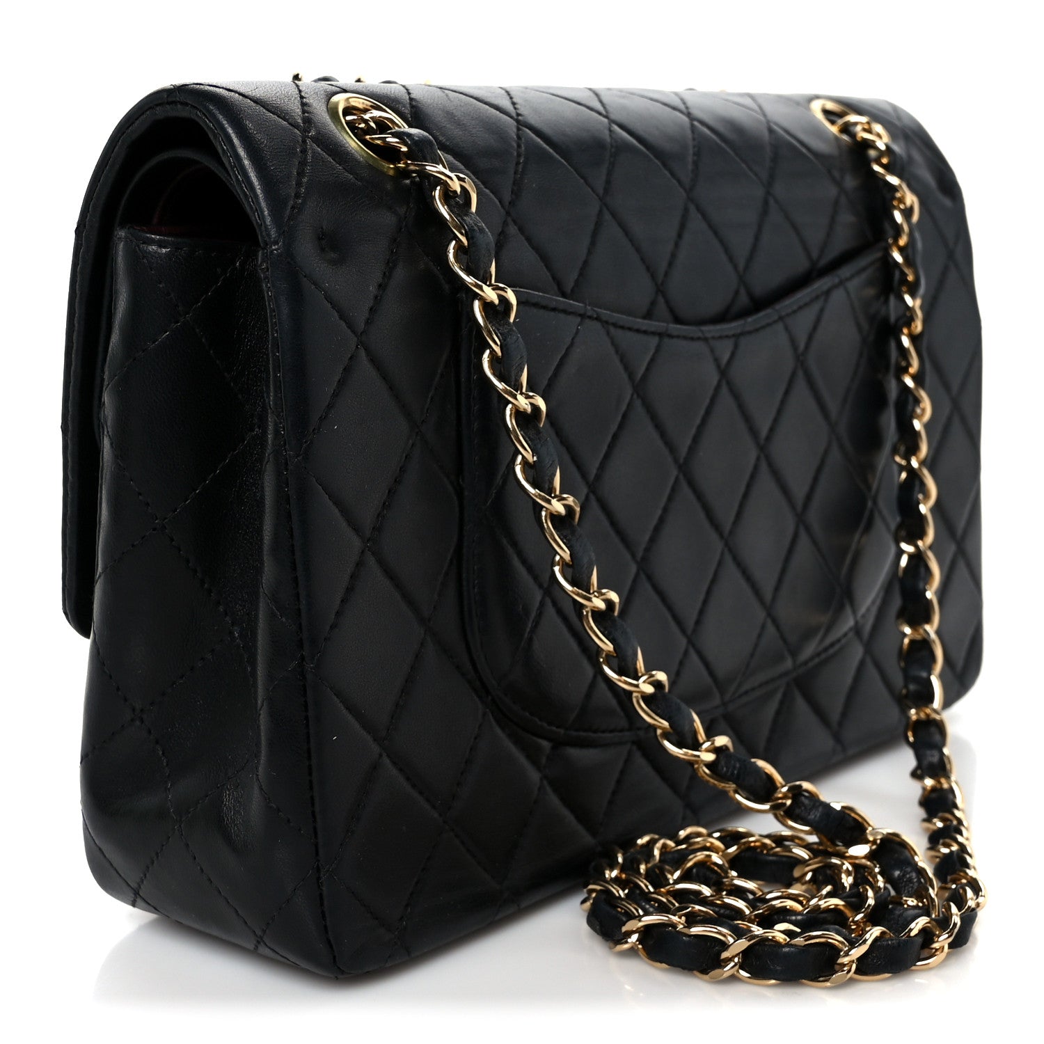 Chanel Lambskin Quilted Medium Double Flap Black 3 of 12
