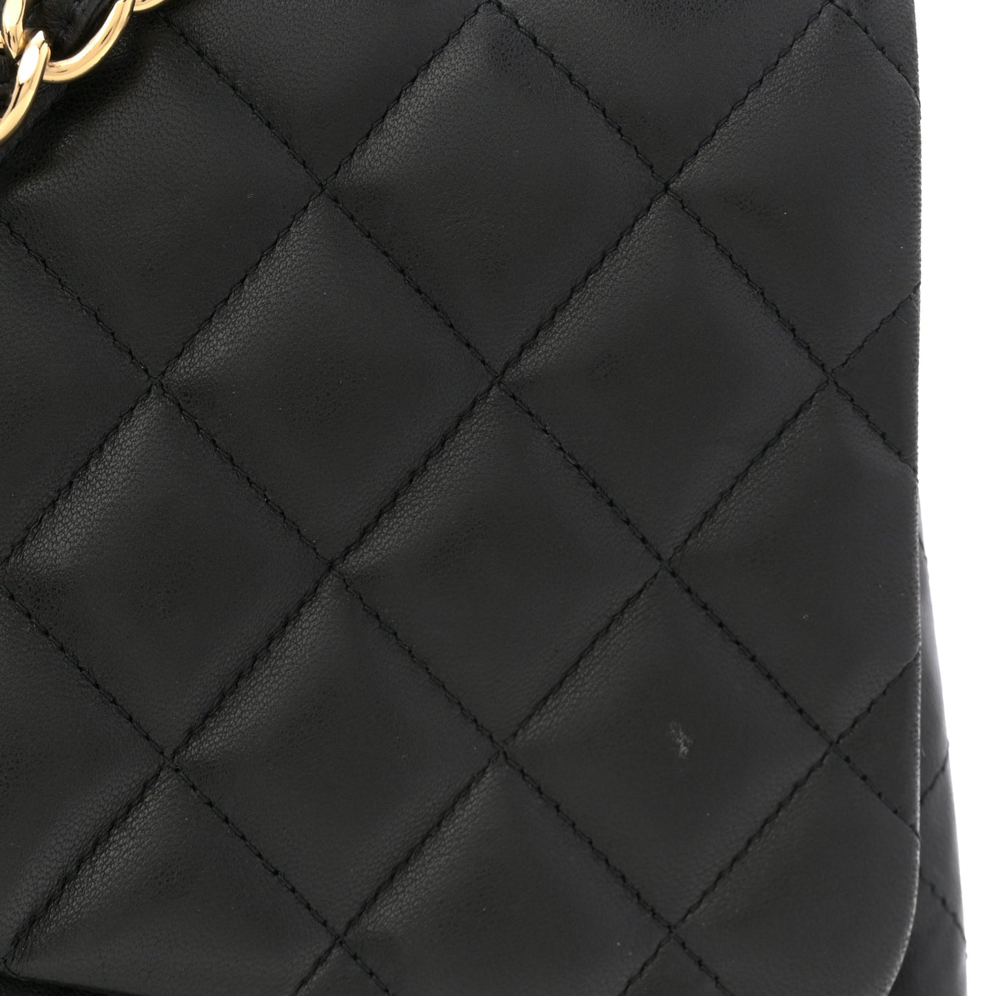 Lambskin Quilted Jumbo Single Flap Black