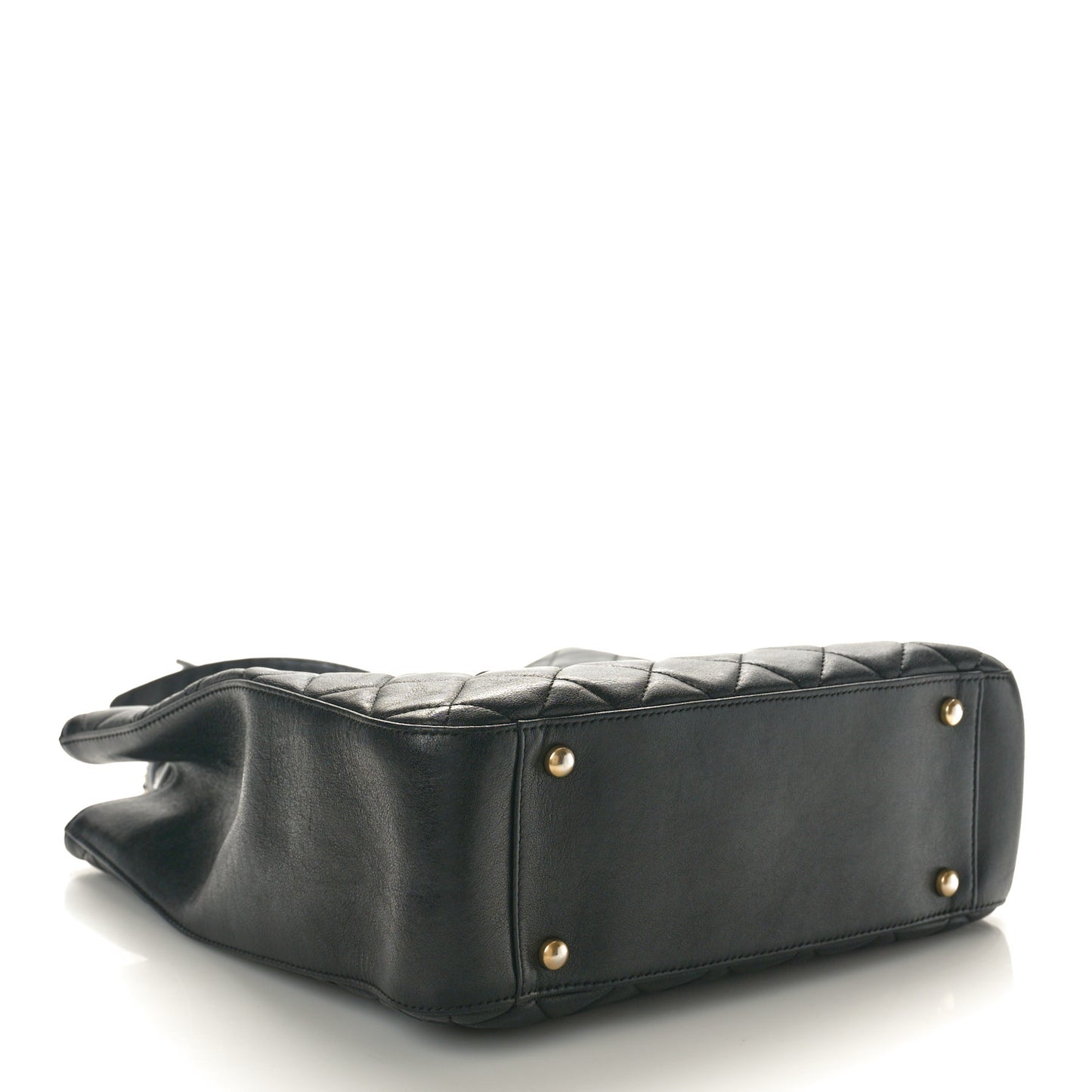 Lambskin Quilted Large Chanel 19 Shopping Tote Black