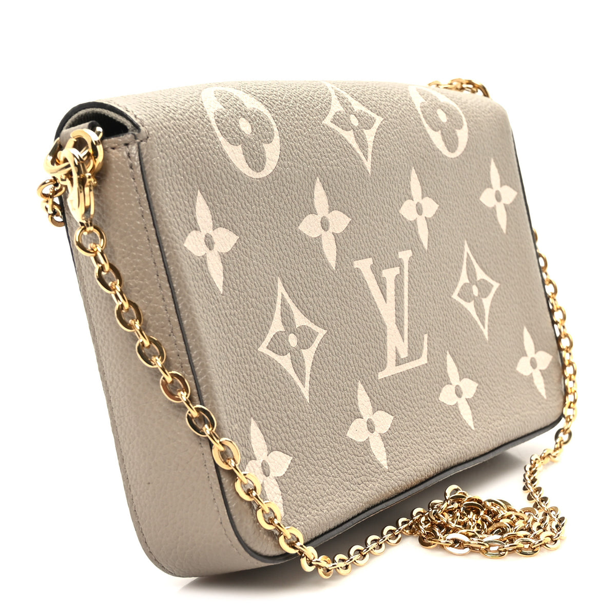 Louis Vuitton Empreinte Monogram Giant Felicie Pochette Tourterelle Creme 2 of 8