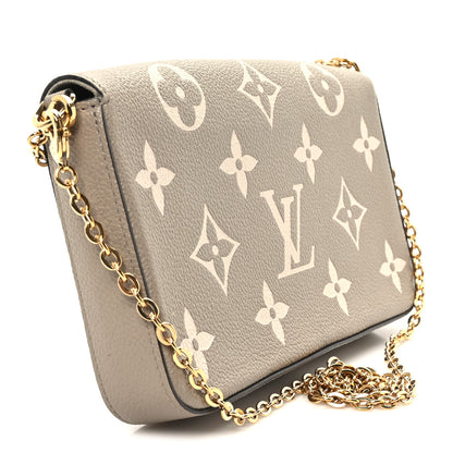 Louis Vuitton Empreinte Monogram Giant Felicie Pochette Tourterelle Creme 2 of 8