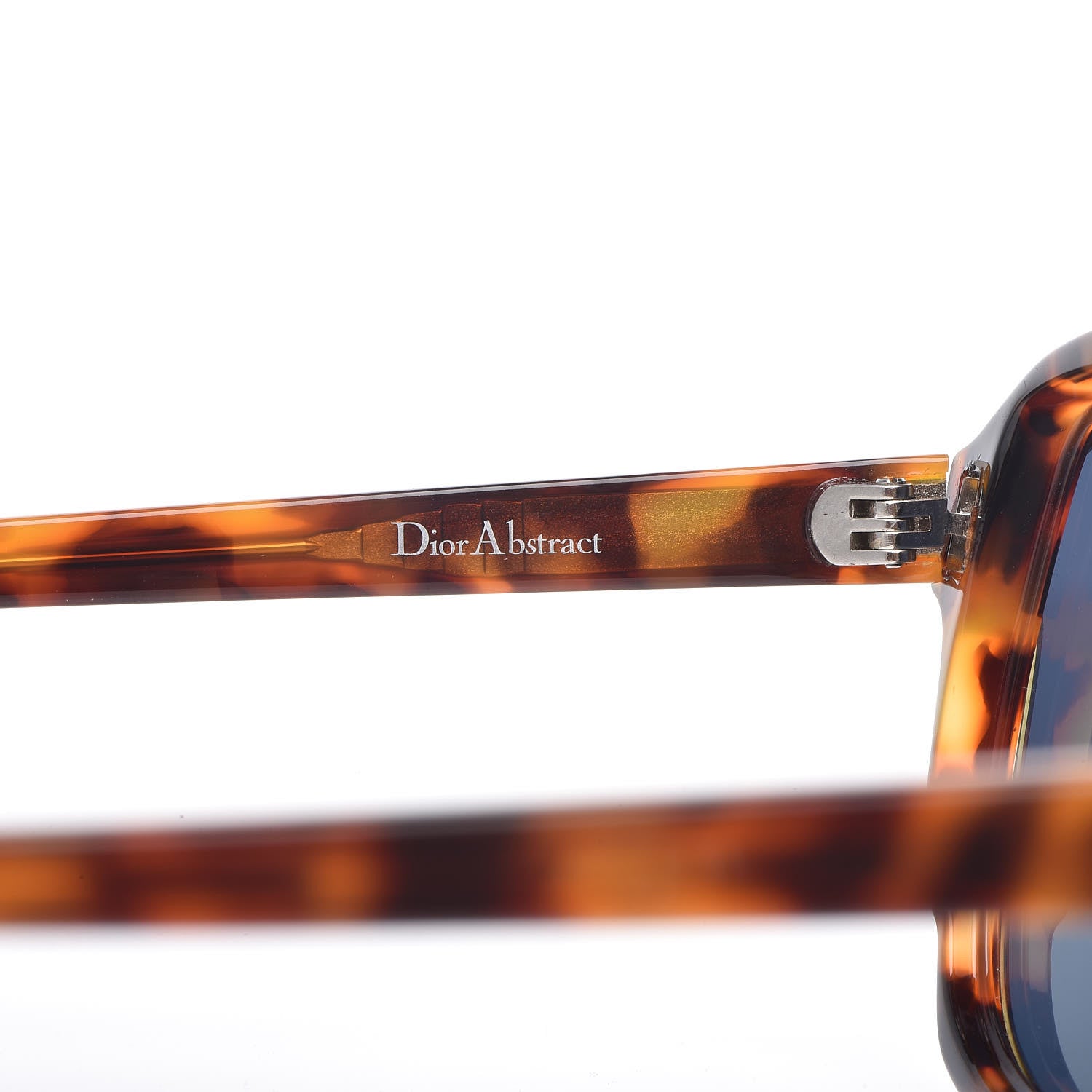 Christian Dior Abstract Square Mirrored Sunglasses Spotted Havana Blue 5 of 7