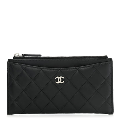 Chanel Lambskin Quilted Classic Zip Pouch Black 1 of 7