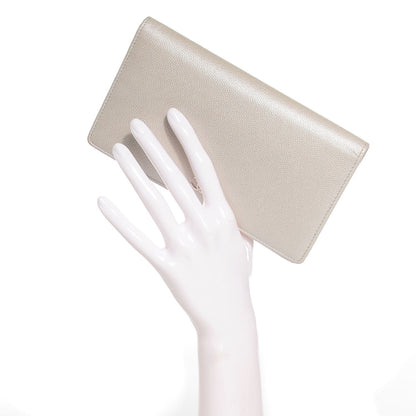 Chanel Caviar Sevruga Yen Wallet Silver 2 of 8