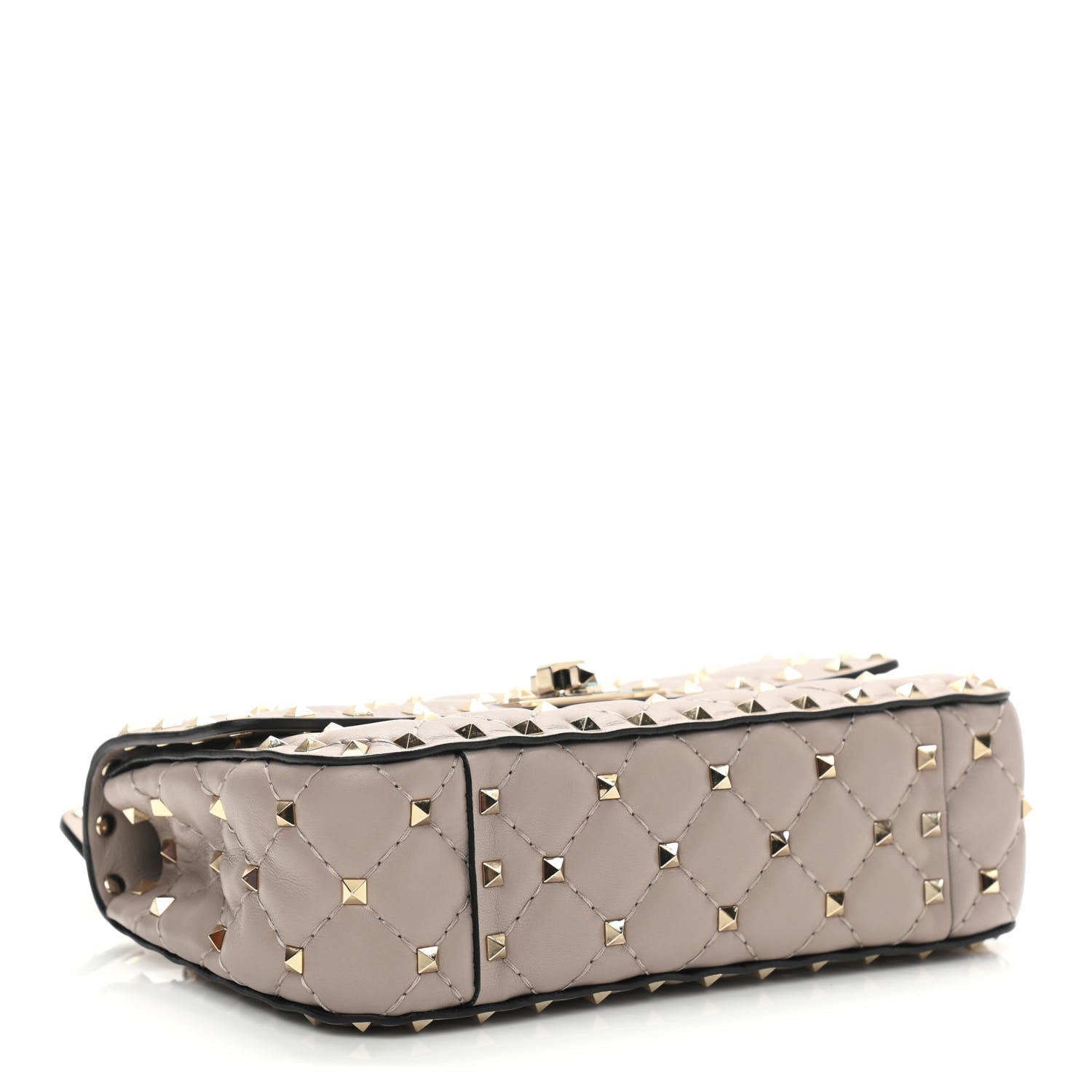 Valentino Garavani Nappa Small Rockstud Spike Shoulder Bag Poudre 3 of 9