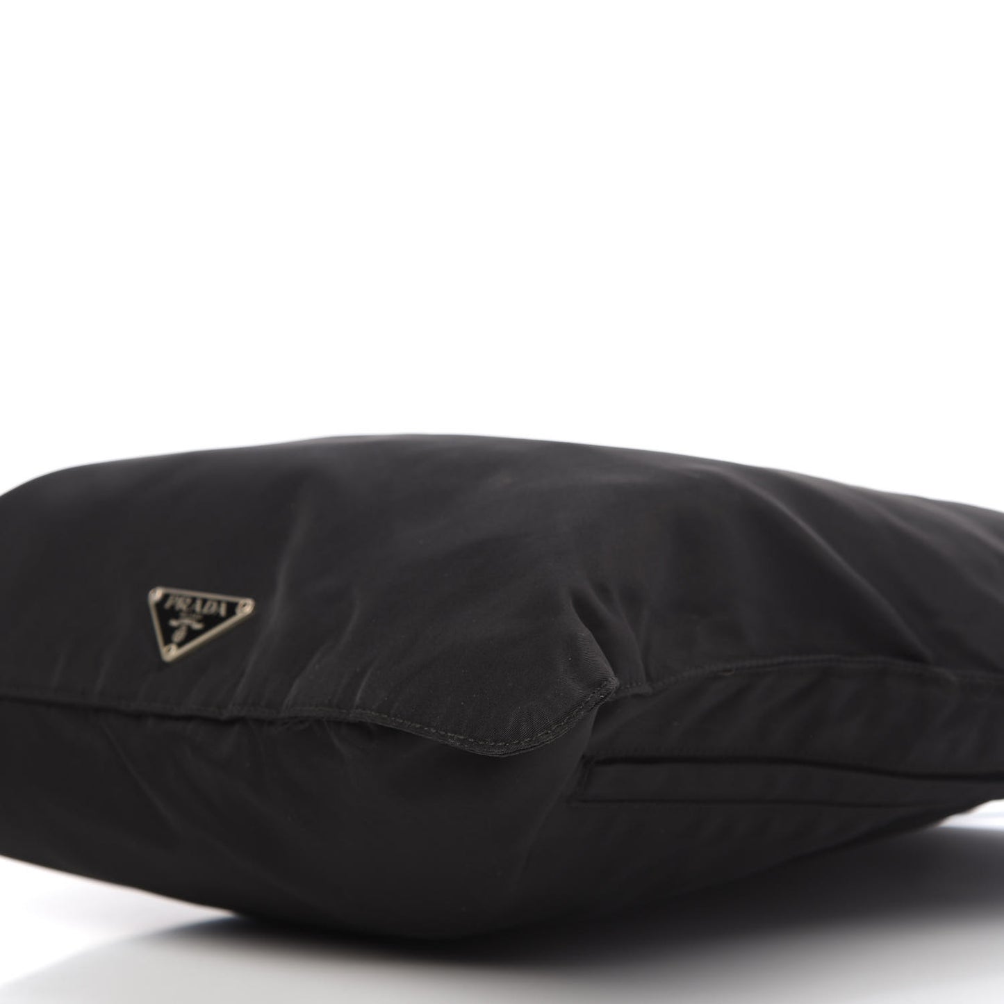 Nylon Flat Messenger Bag Black