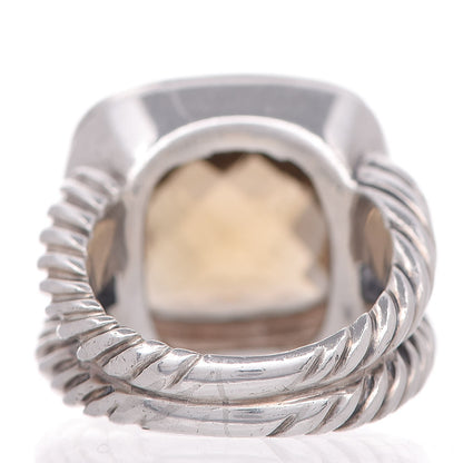 David Yurman Sterling Silver Diamond Champagne Citrine 14mm Albion Ring 52 6 8 of 10