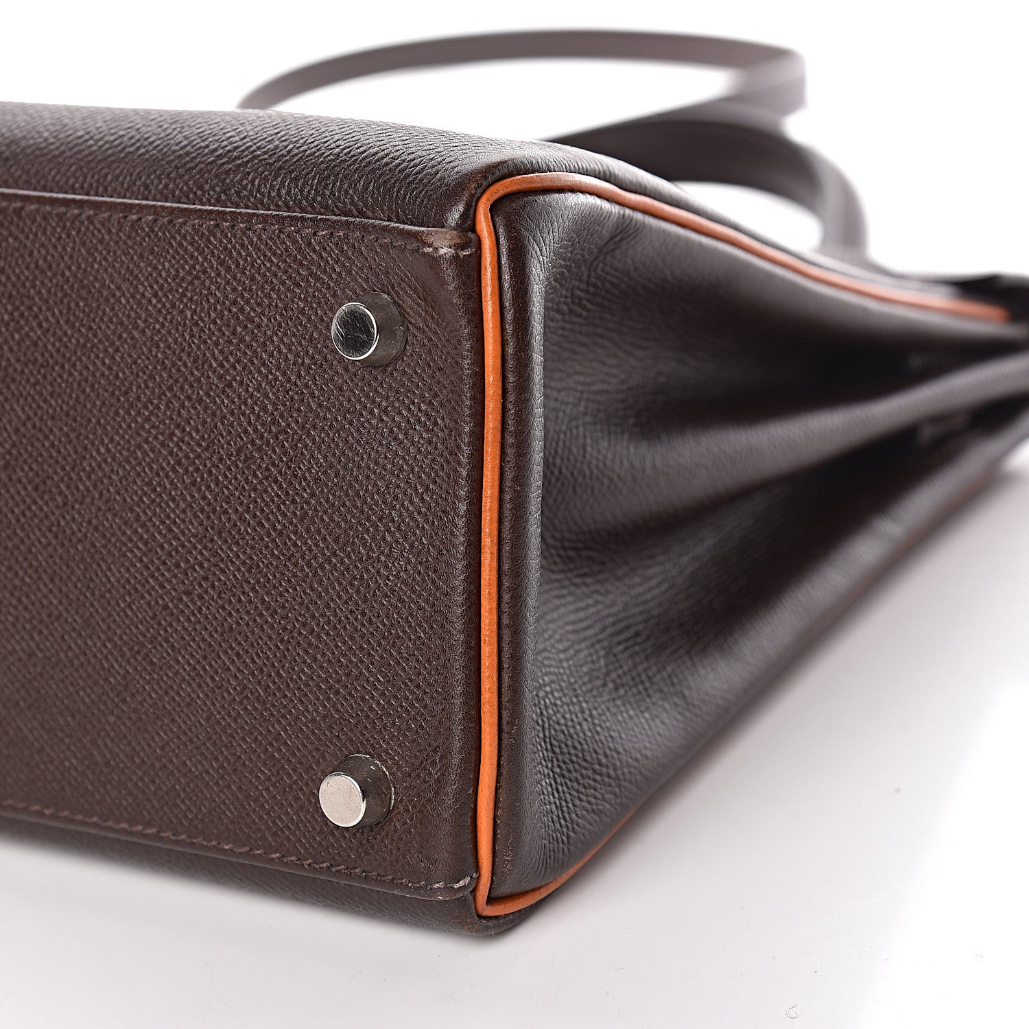 Hermes Epsom Kelly Retourne 32 Chocolate Orange 37 of 46