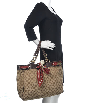 Gucci Monogram Large Positano Tote Brown 2 of 10