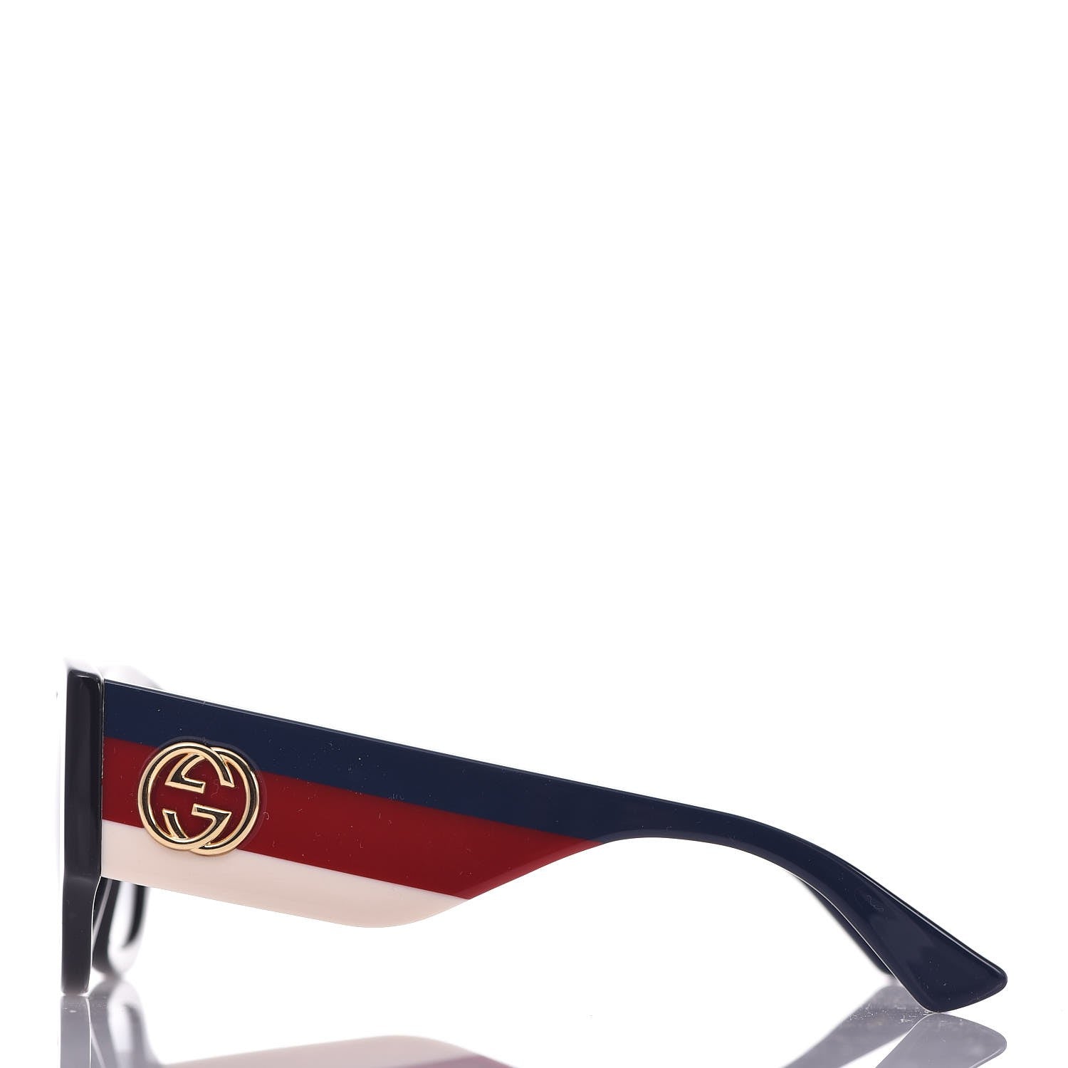 Gucci Acetate Oversized Rectangle Frame Web Sunglasses GG 0276S Black 3 of 10