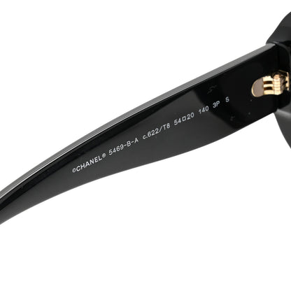 Chanel Acetate Polarized Oval CC Sunglasses 5469-B-A 5 of 8