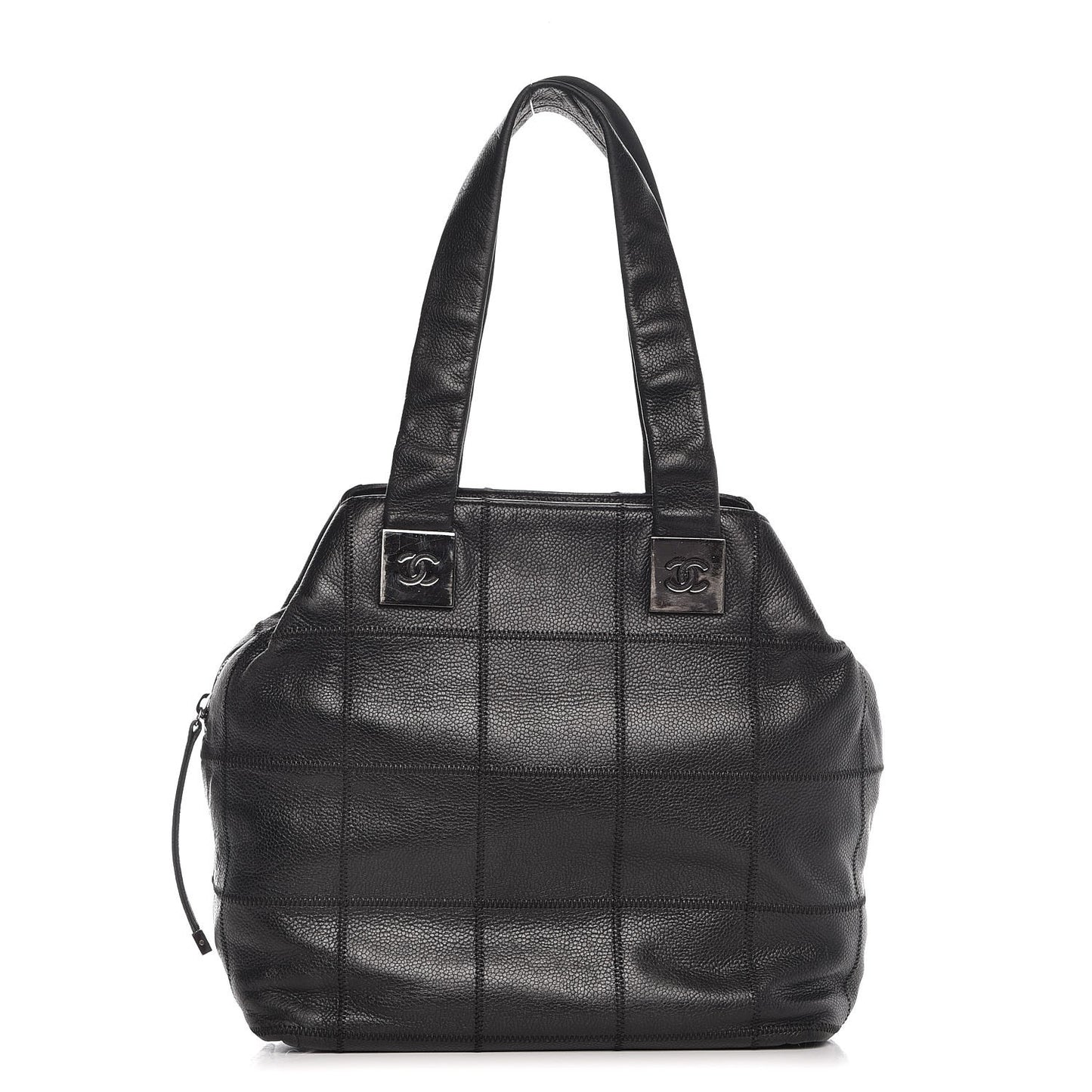 Caviar Square Stitched Tote Black