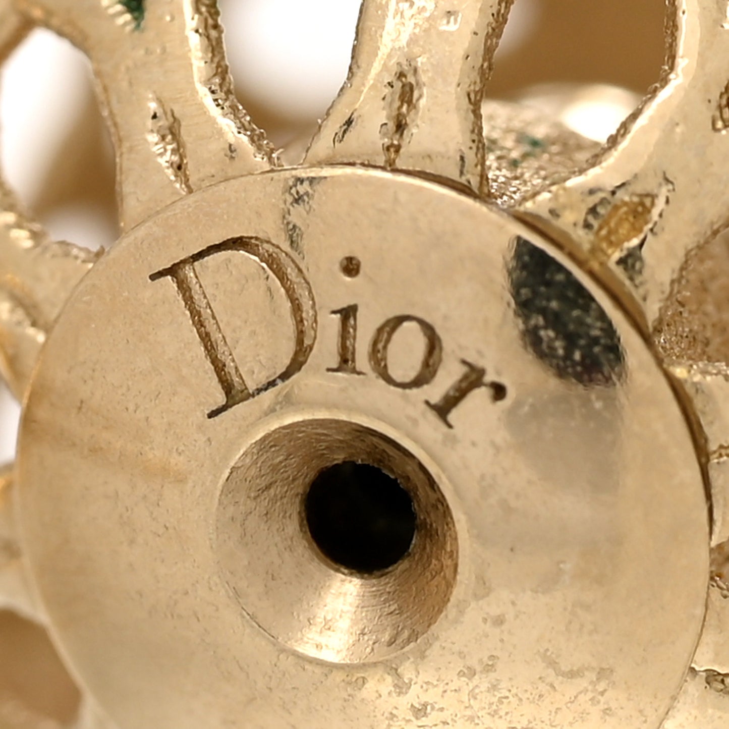 Cannage Mise En Dior Tribal Earrings Gold