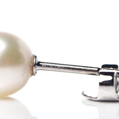 Mikimoto 18K White Gold Akoya Pearl 7mm Stud Earrings 4 of 4