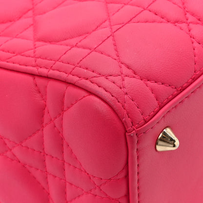 Christian Dior Lambskin Cannage Medium Lady Dior Fuchsia 11 of 16
