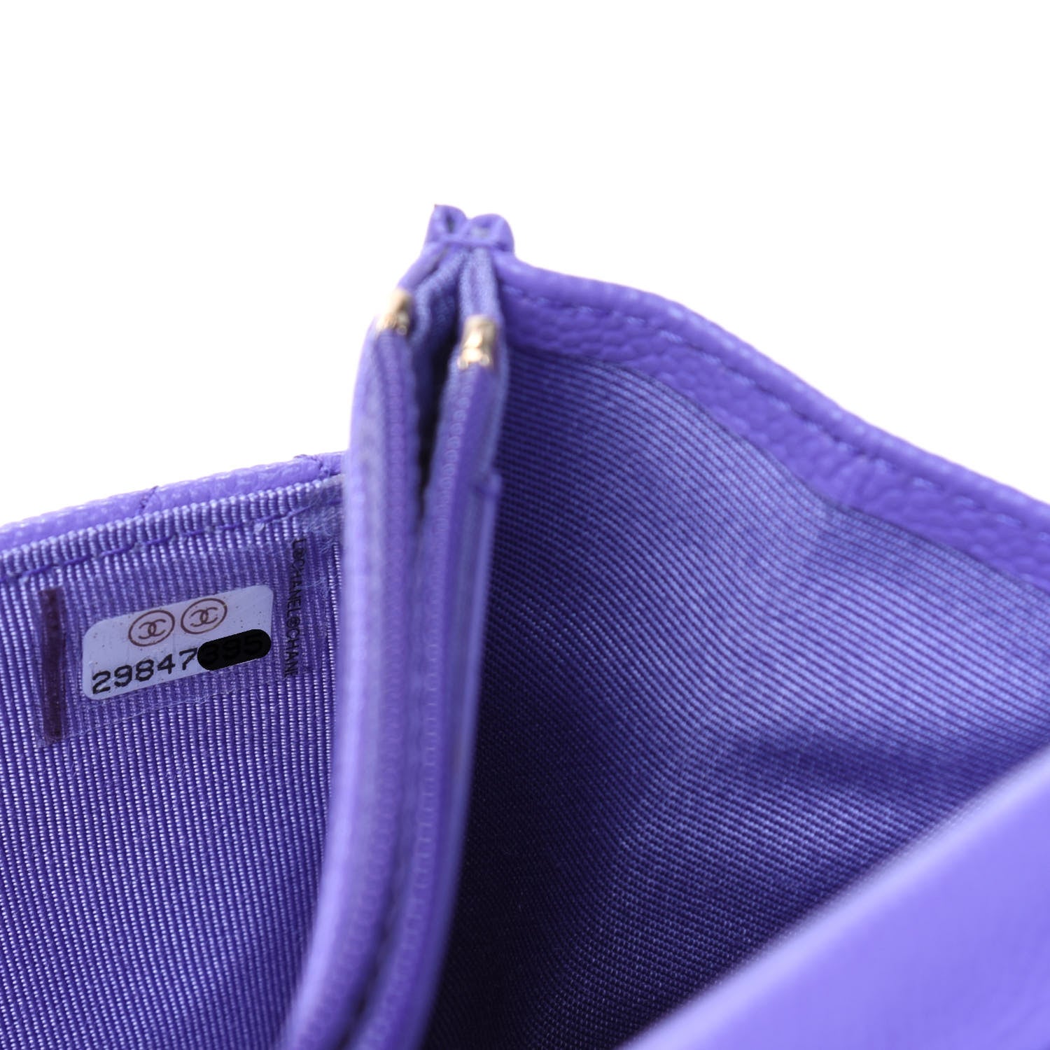 Chanel Caviar Quilted Wallet On Chain WOC Purple 8 of 12