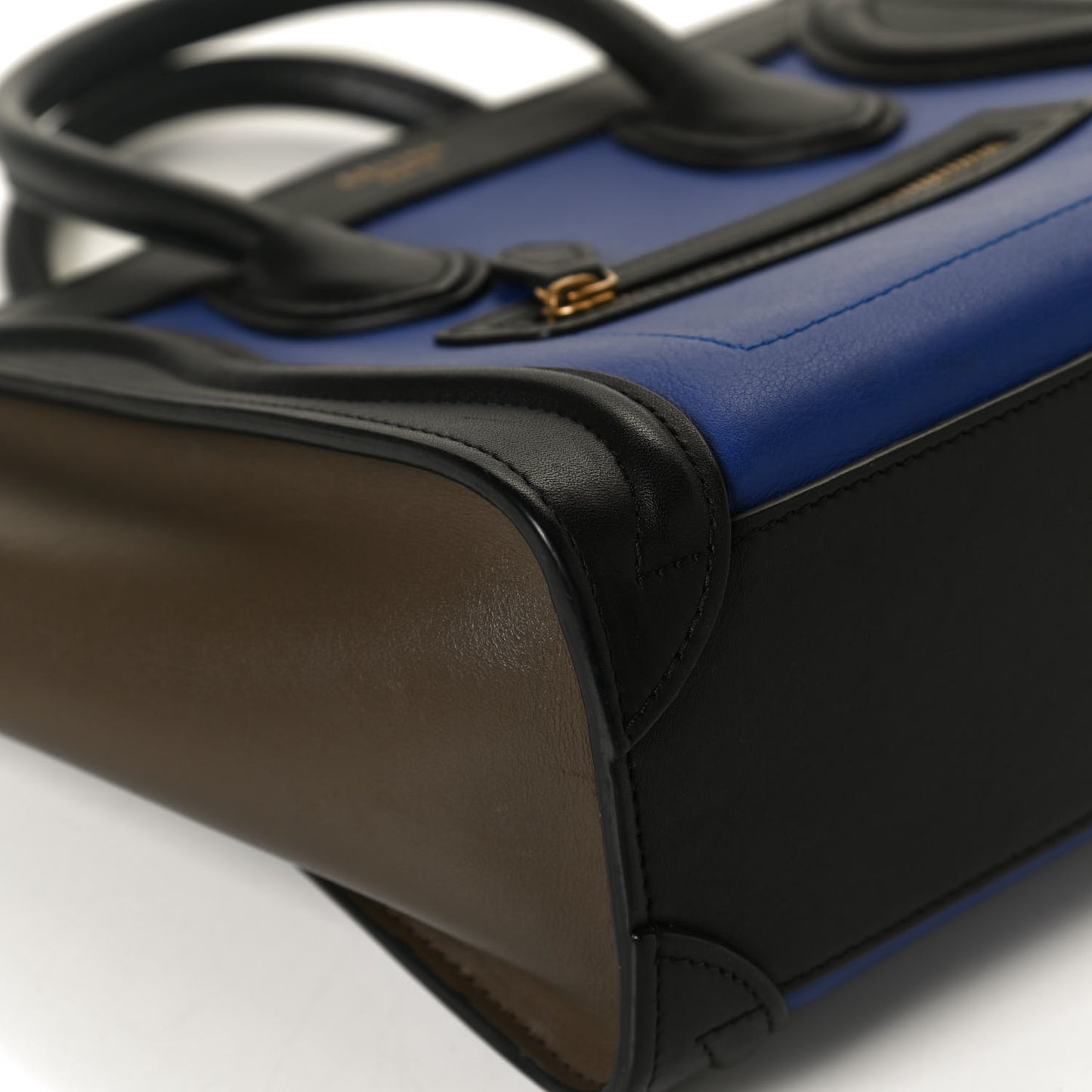 Smooth Calfskin Nano Tri-Color Luggage Indigo