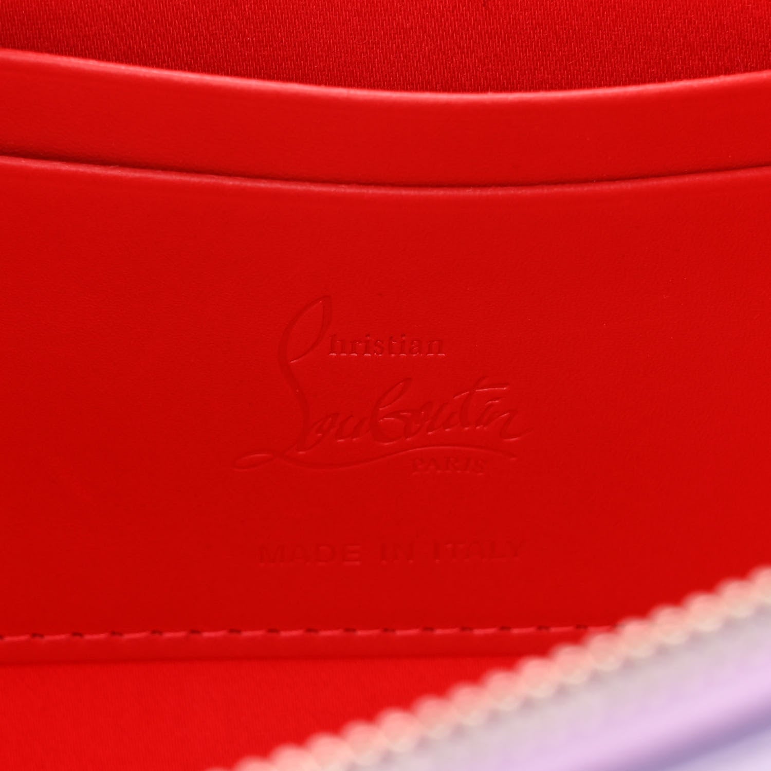 Christian Louboutin Calfskin Empire Loubila Pouch on Chain Lilac Smoke Rosy 7 of 10
