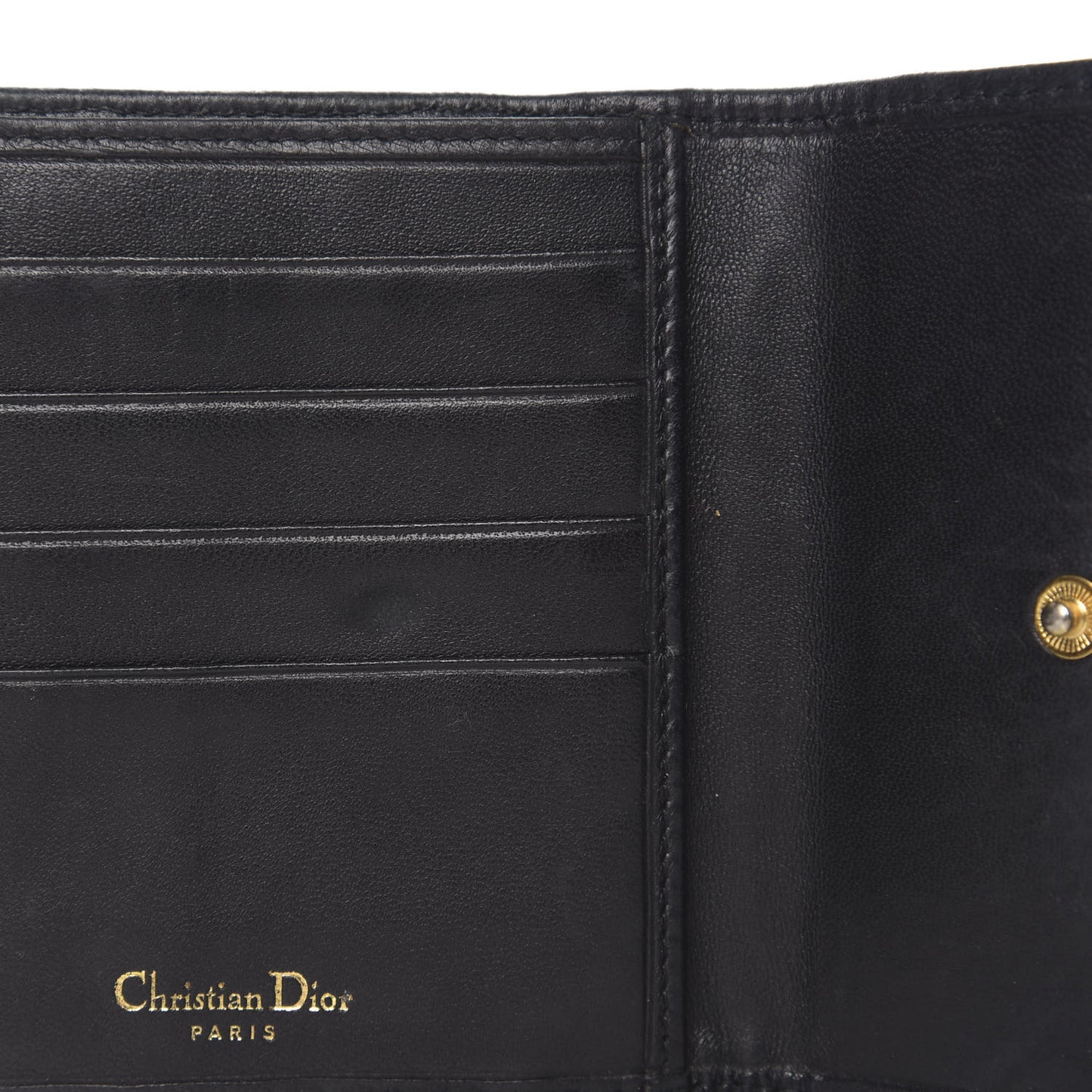 Lambskin Cannage Wallet Black