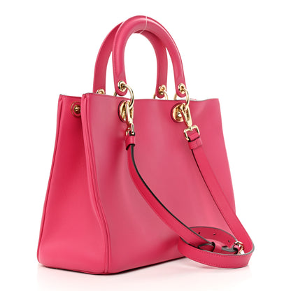 Christian Dior Smooth Calfskin Medium Diorissimo Tote Fuchsia 3 of 13