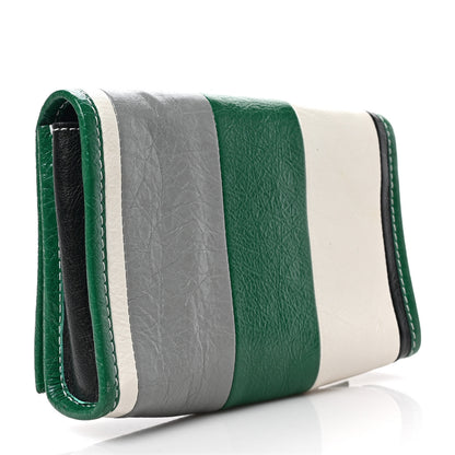 Balenciaga Agneau Arena Multicolore Bazar Chain Shoulder Bag Green Grey Black 3 of 7