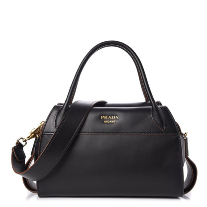 Prada City Calf Ribbon Bowling Bag Black 1 of 6