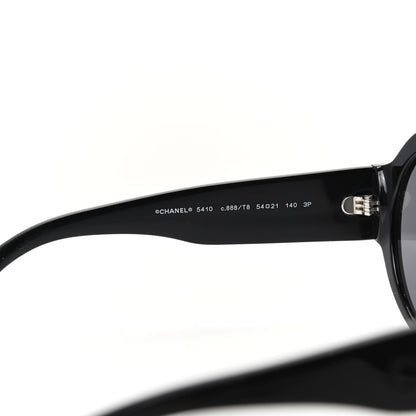 Chanel Acetate Polarized Round Sunglasses 5410 Black 5 of 8