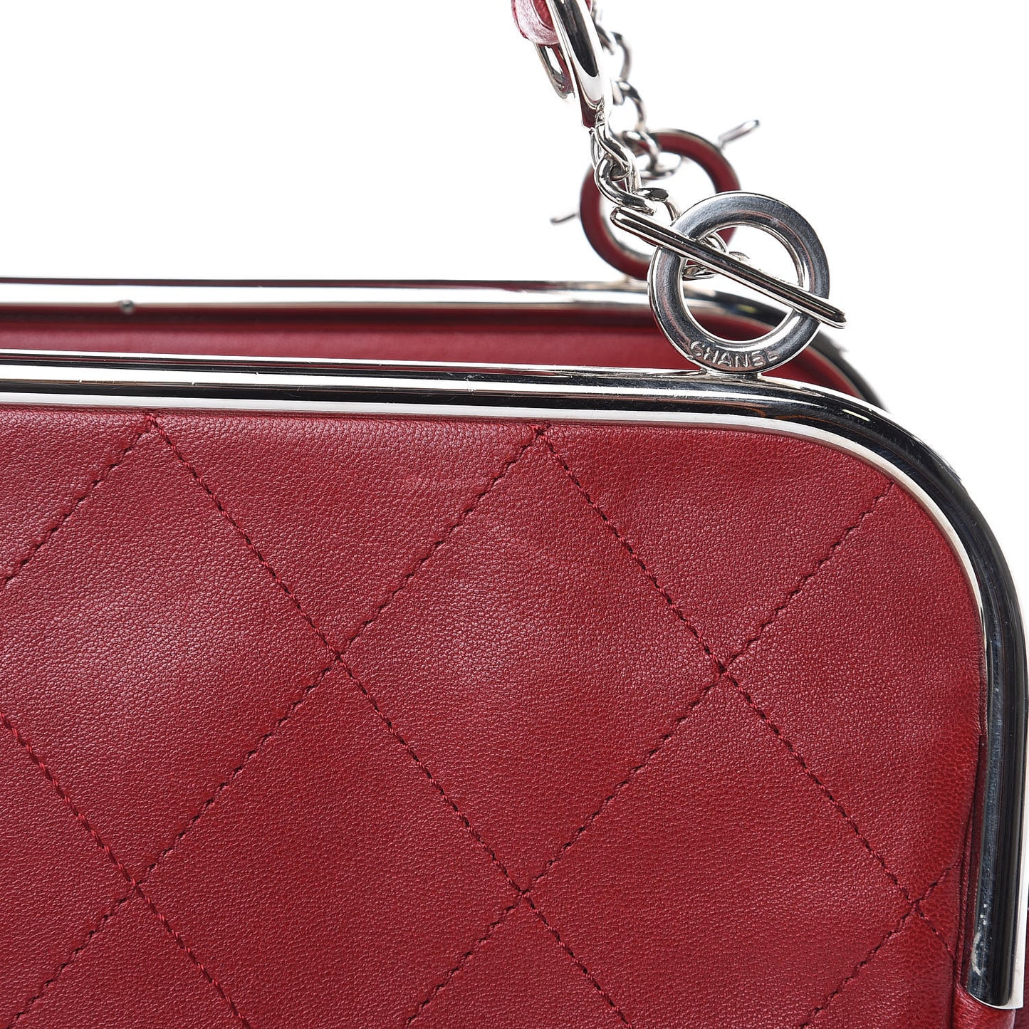 Lambskin Ultimate Soft Frame Bag Red