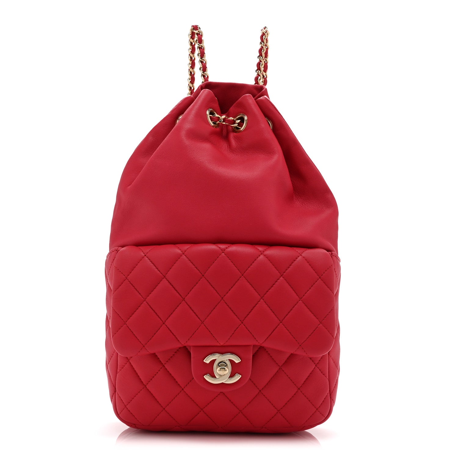 Chanel Lambskin Quilted Small in Seoul Backpack Dark Pink 1 of 10