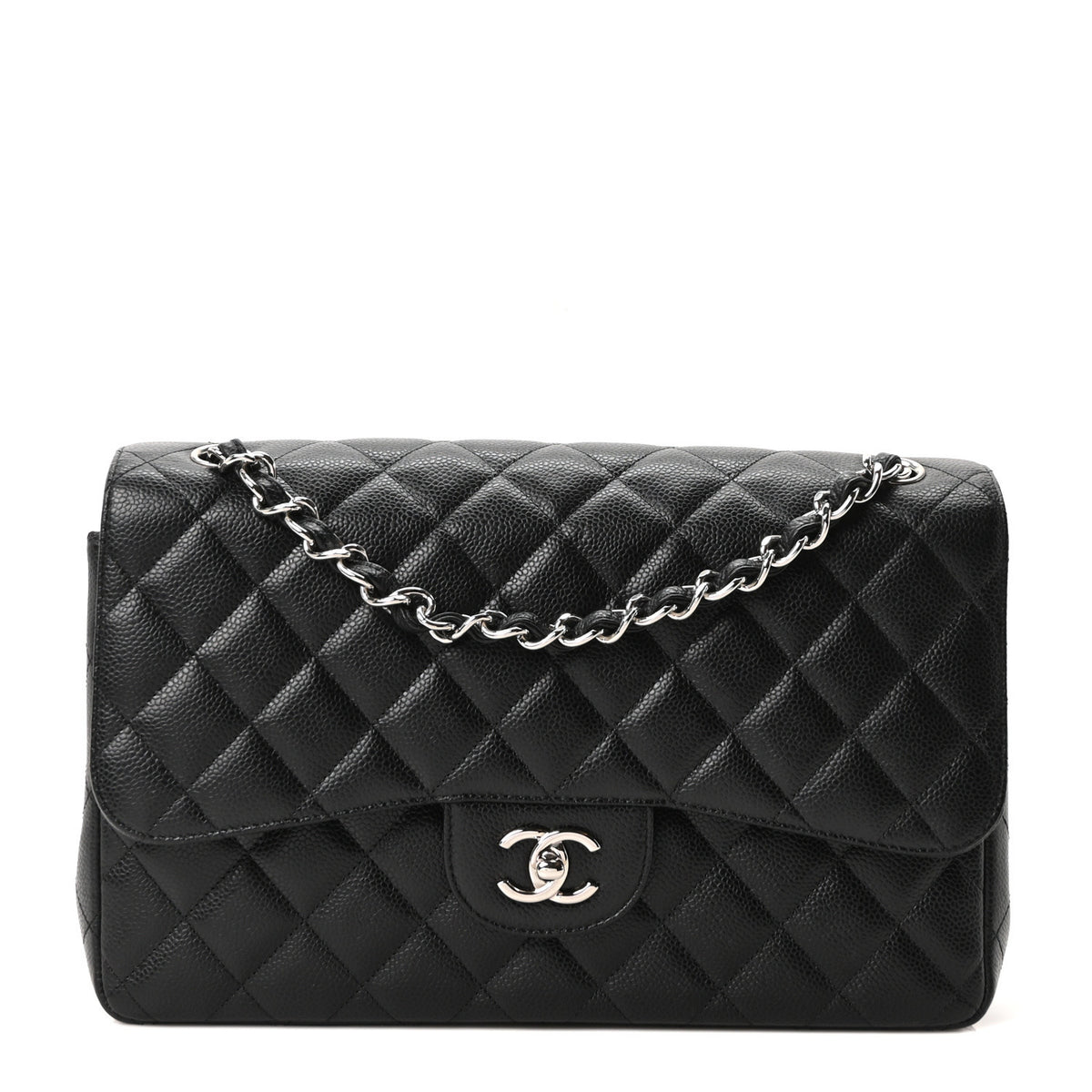 Chanel Caviar Quilted Jumbo Double Flap Black 1 of 10