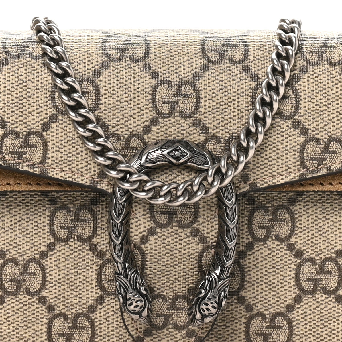 GG Supreme Monogram Super Mini Dionysus Shoulder Bag Taupe