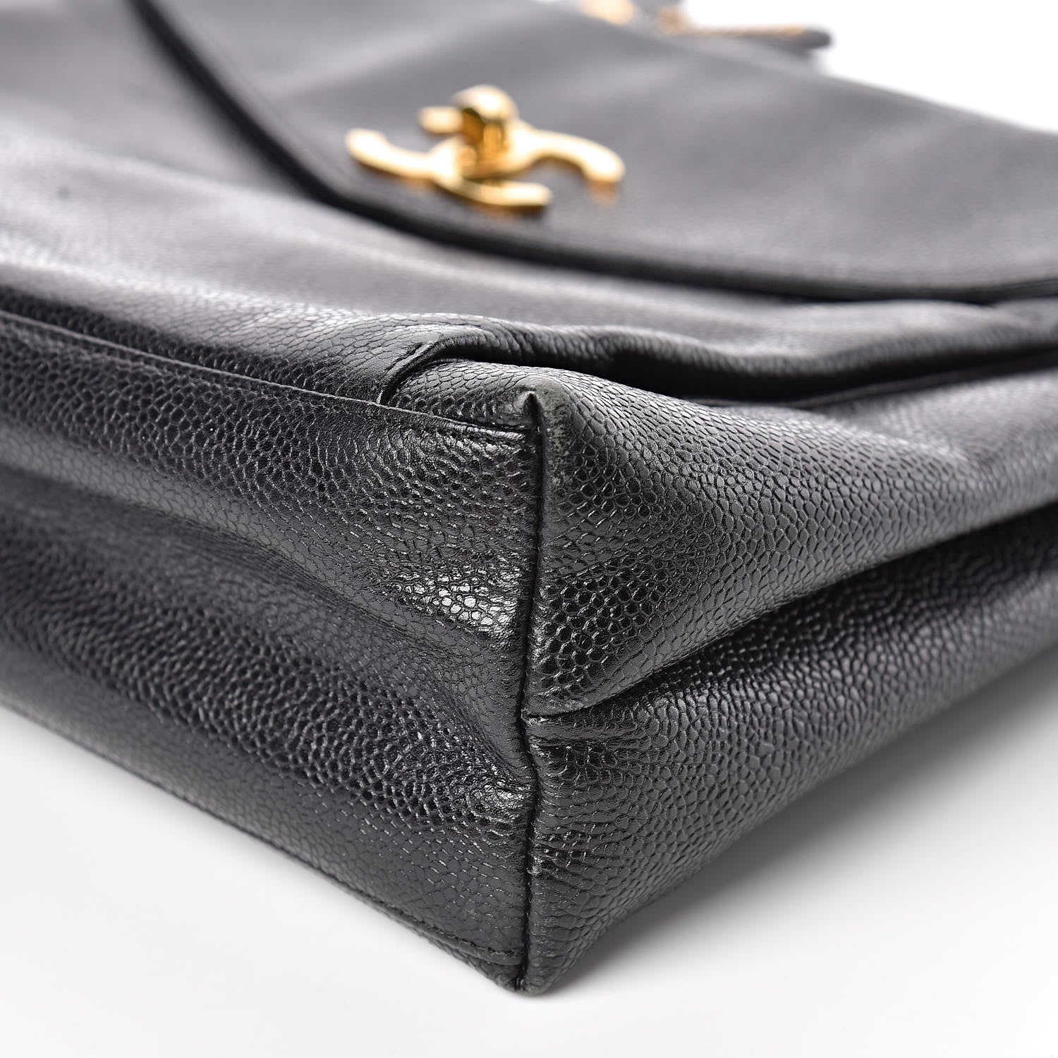 Chanel Caviar Flap Shoulder Bag Black 10 of 10